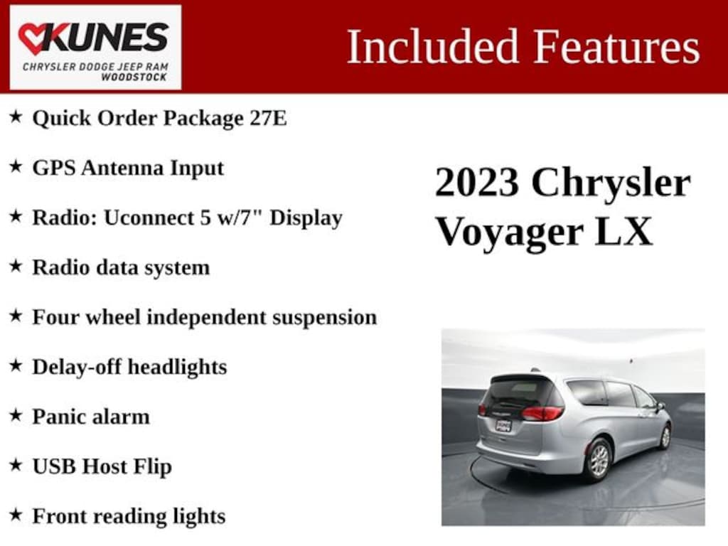 Used 2023 Chrysler Voyager LX Van Passenger Van
