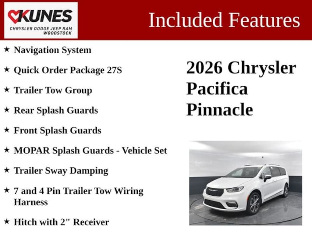 New 2026 Chrysler Pacifica Pinnacle Passenger Van