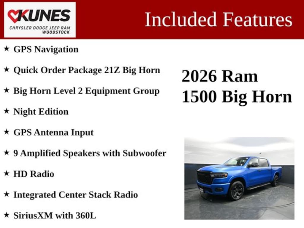 New 2026 Ram 1500 Big Horn/Lone Star Pickup