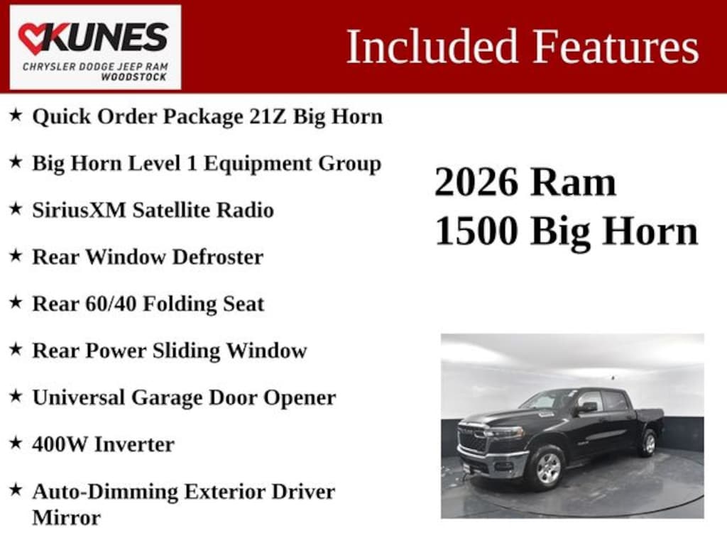 New 2026 Ram 1500 Big Horn/Lone Star Pickup