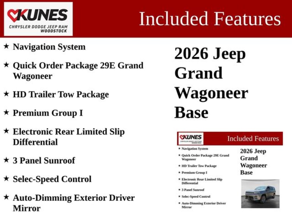 New 2026 Jeep Grand Wagoneer Sport Utility