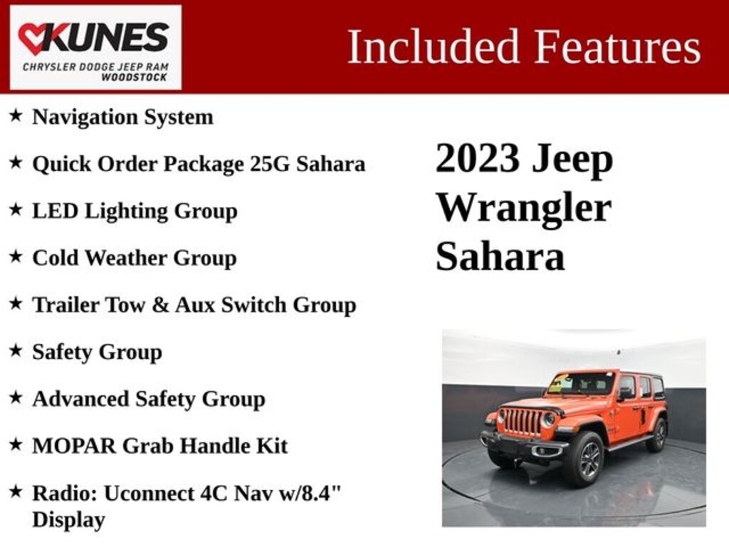 Used 2023 Jeep Wrangler 4-DOOR SAHARA 4X4 SUV
