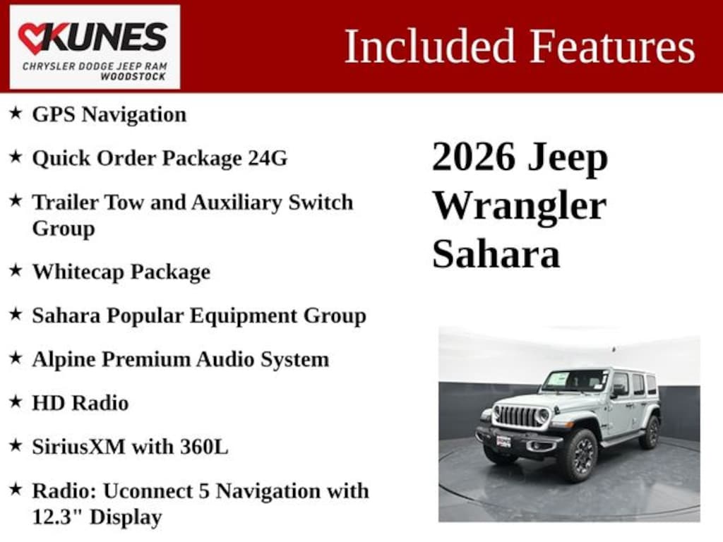 New 2026 Jeep Wrangler Sahara Sport Utility