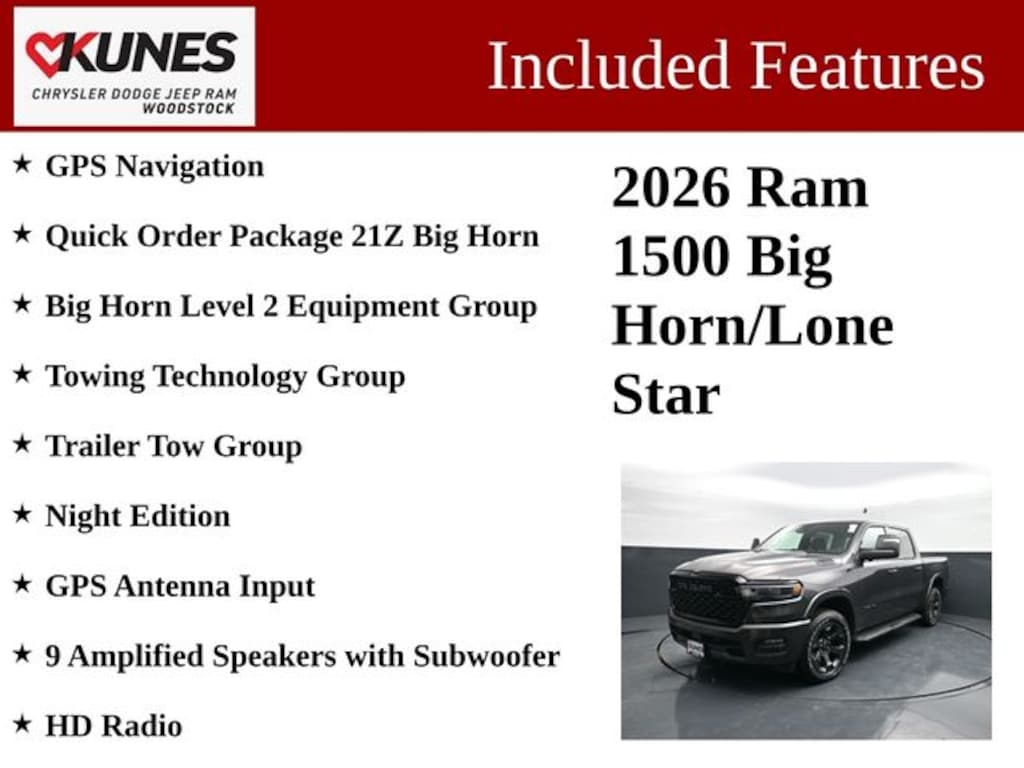 New 2026 Ram 1500 Big Horn/Lone Star Pickup