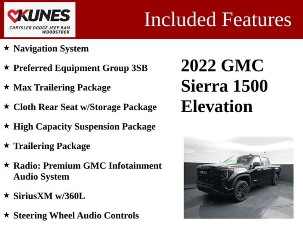 Certified 2022 GMC Sierra 1500 Elevation w/3SB Truck Crew Cab