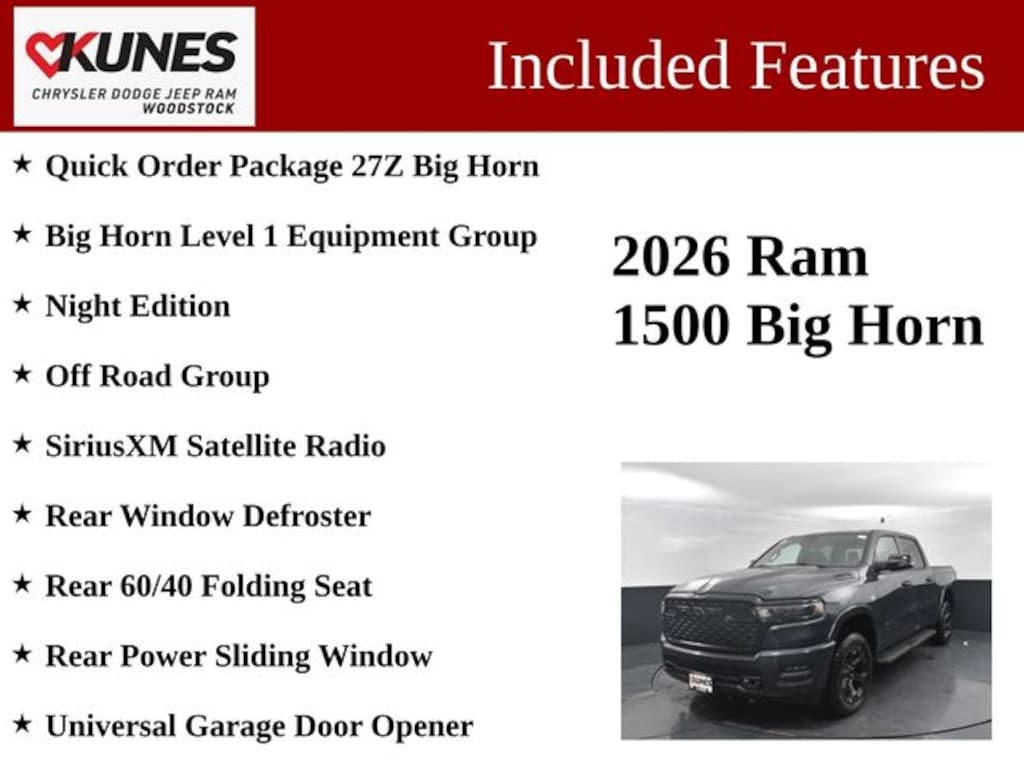 New 2026 Ram 1500 Big Horn/Lone Star Pickup