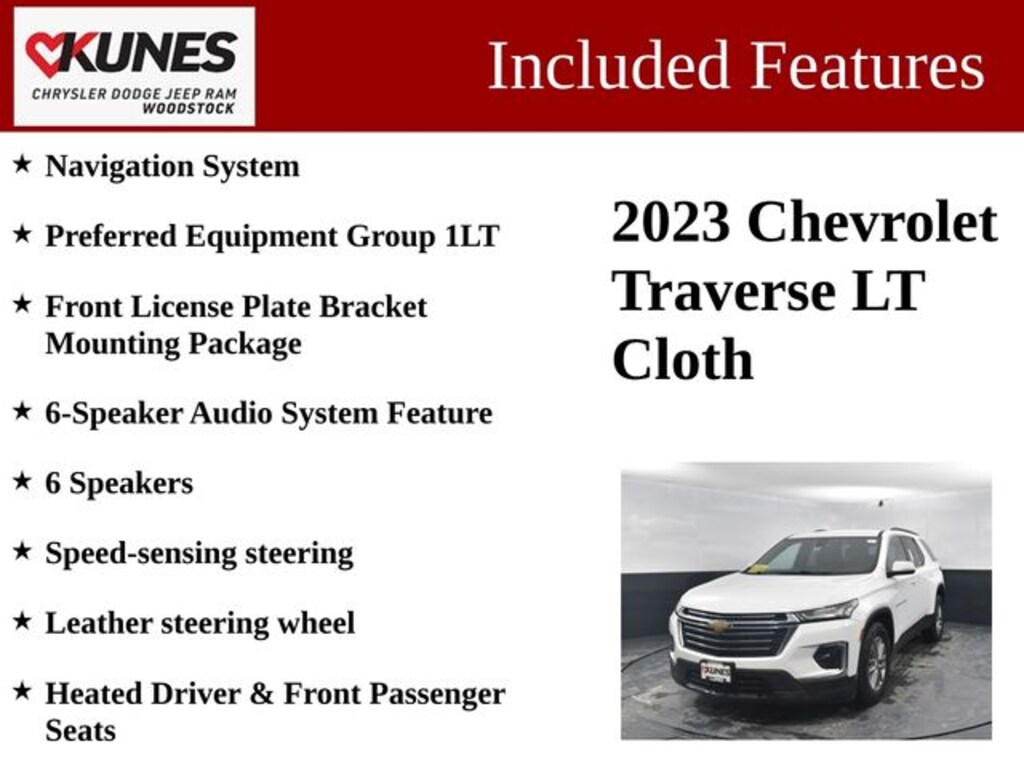 Certified 2023 Chevrolet Traverse LT Cloth w/1LT SUV