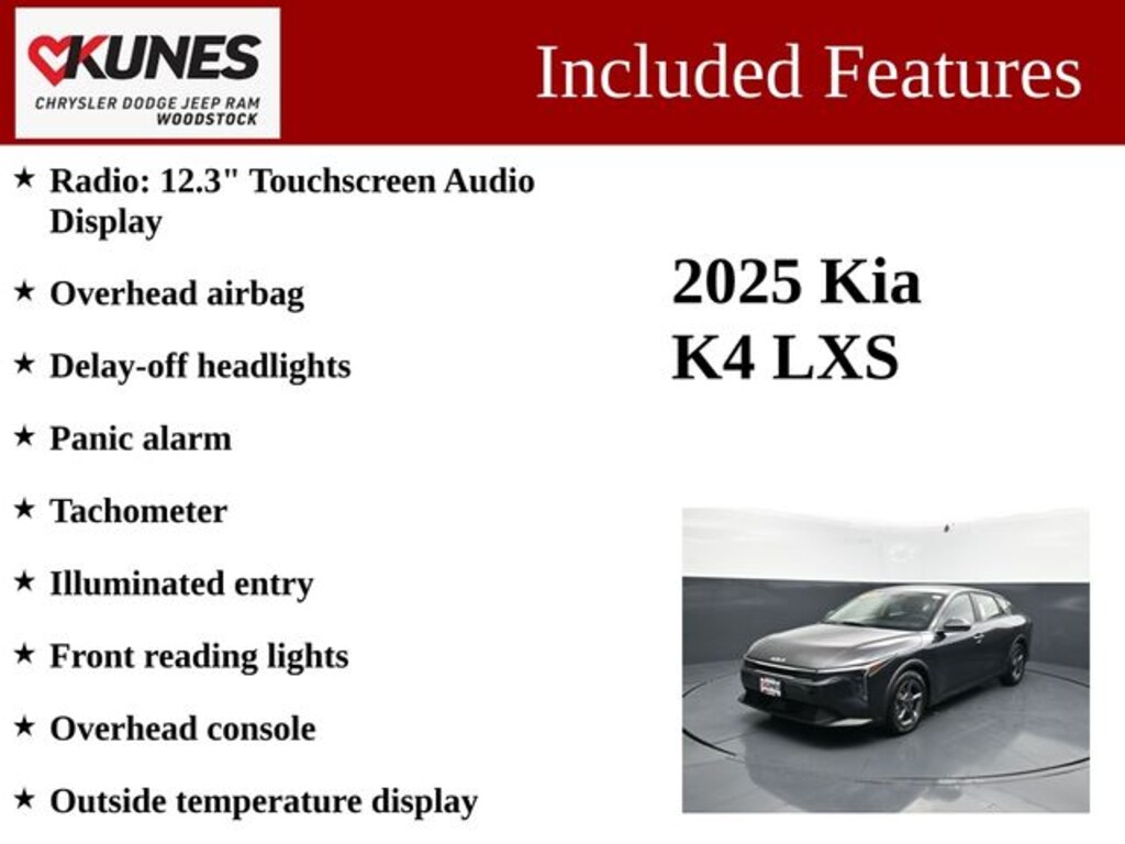 Certified 2025 Kia K4 LXS Sedan