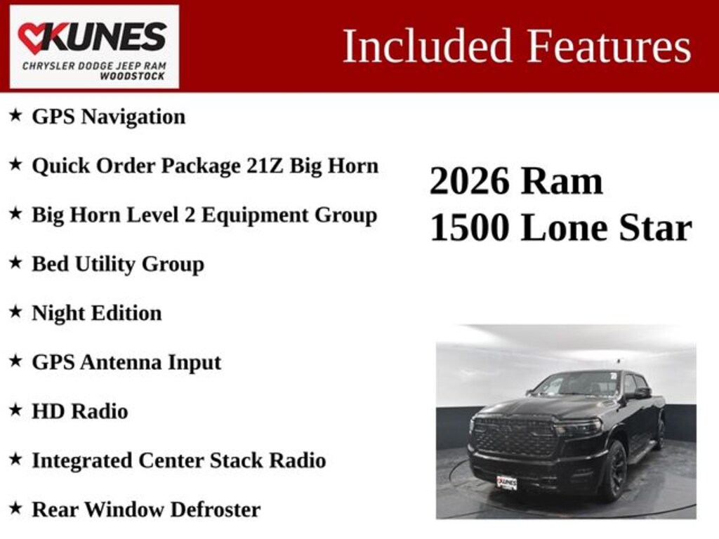 New 2026 Ram 1500 Big Horn/Lone Star Pickup