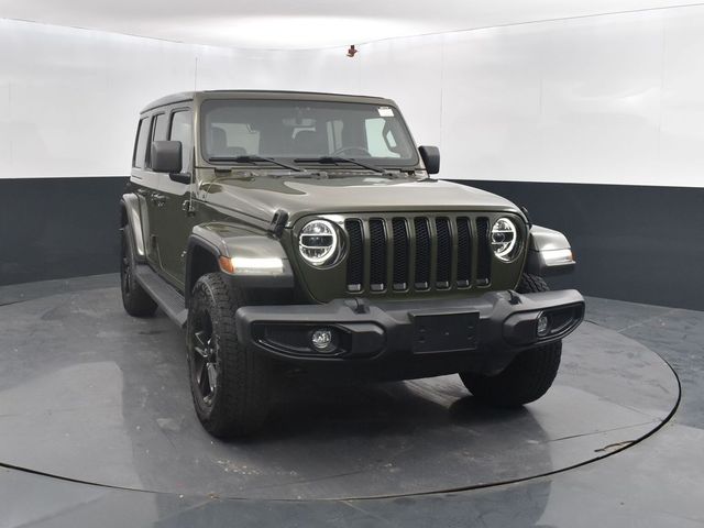 Used 2021 Jeep Wrangler Unlimited Sahara Altitude with VIN 1C4HJXEN5MW733905 for sale in Woodstock, IL