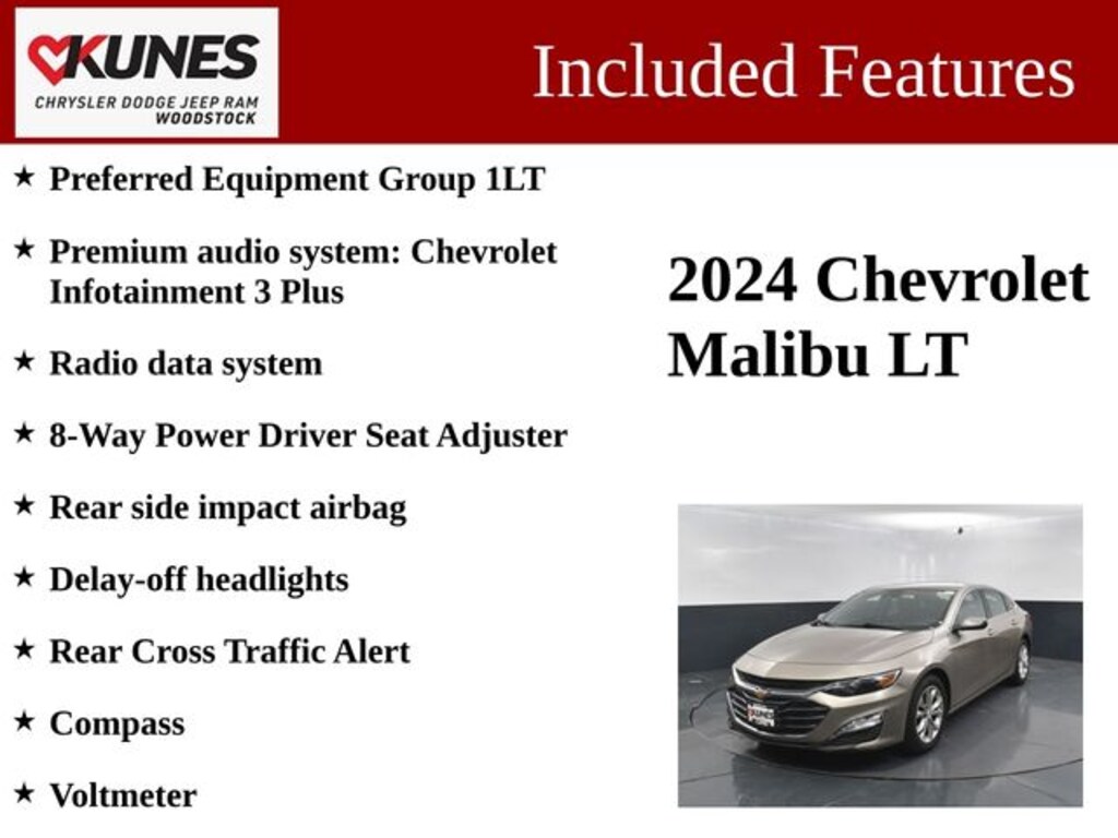 Certified 2024 Chevrolet Malibu 1LT Sedan