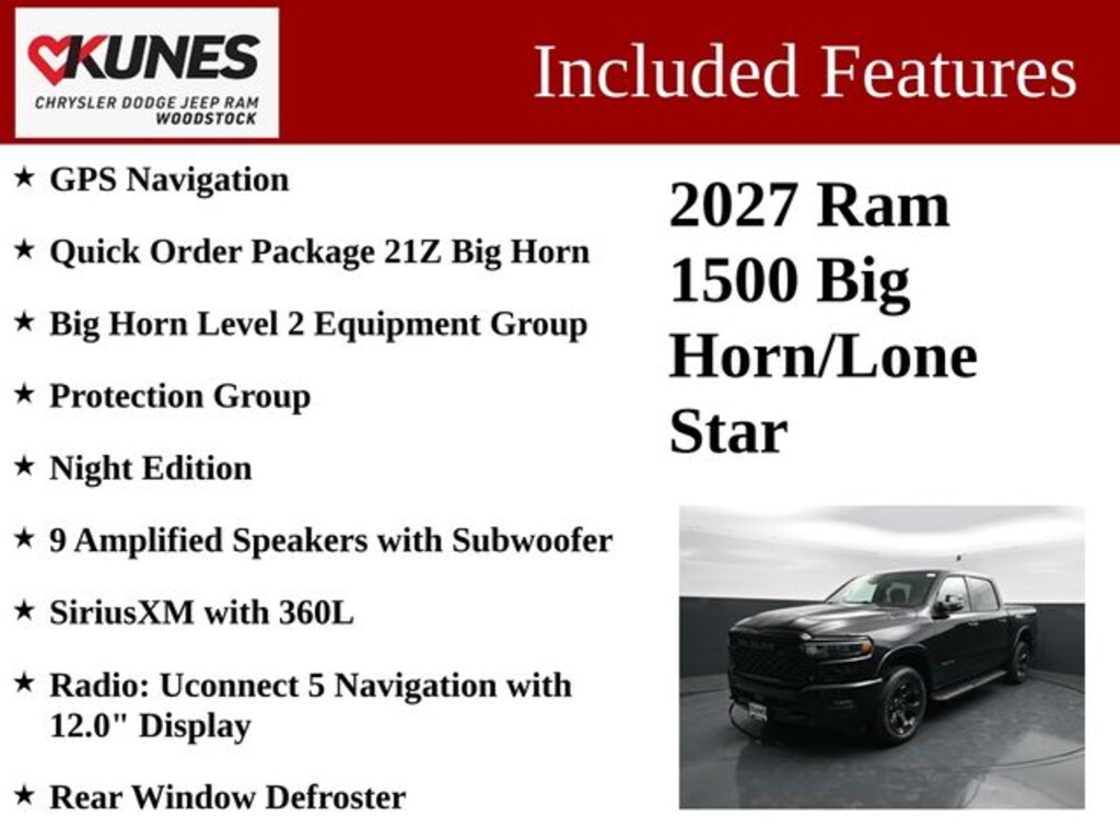 New 2027 Ram 1500 Big Horn/Lone Star Pickup