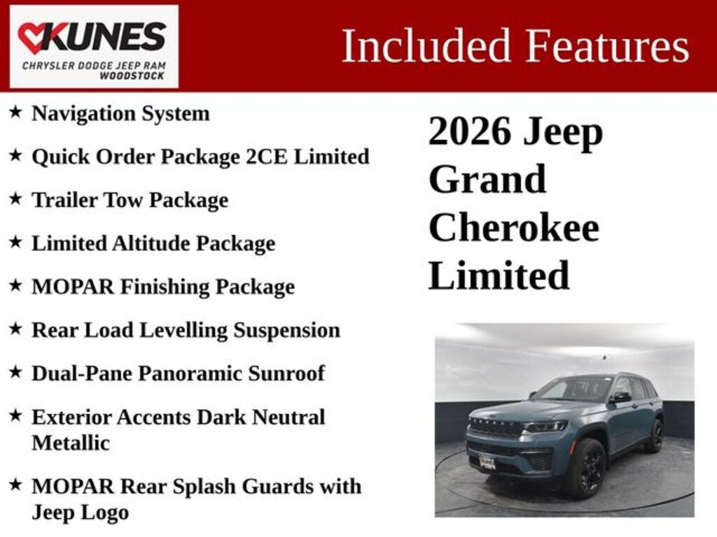 New 2026 Jeep Grand Cherokee Limited Sport Utility