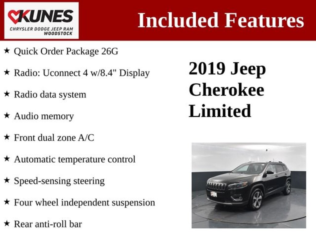 Used 2019 Jeep Cherokee Limited 4x4 SUV