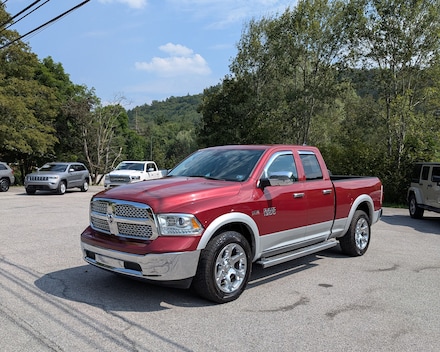 Featured Used 2013 Ram 1500 Laramie Quad Cab 4x4 Truck 1C6RR7JT1DS678207 for Sale in Mahaffey, PA