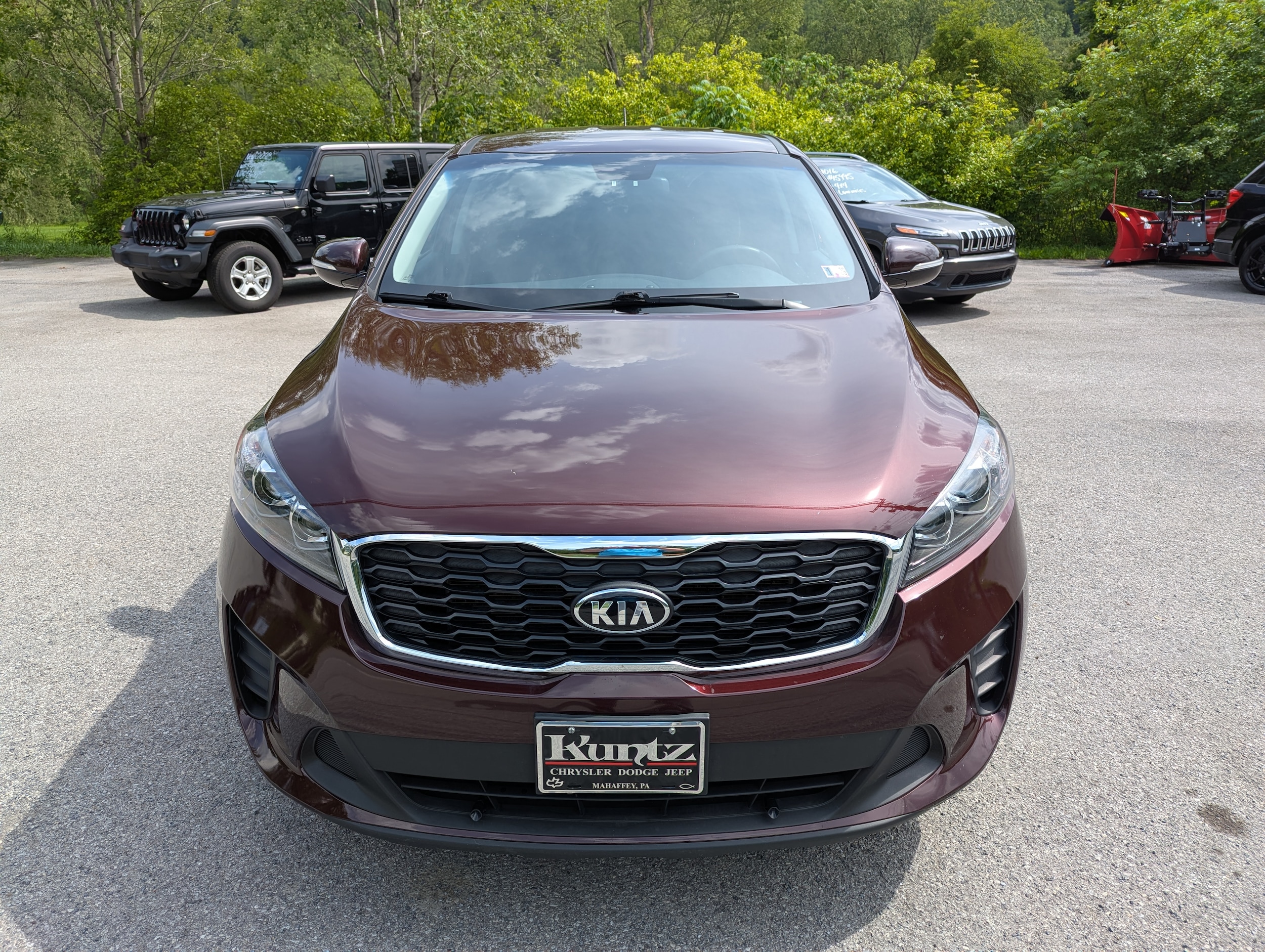 Used 2019 Kia Sorento LX with VIN 5XYPGDA54KG450128 for sale in Mahaffey, PA