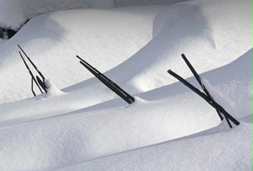Kia in Winter snow storm