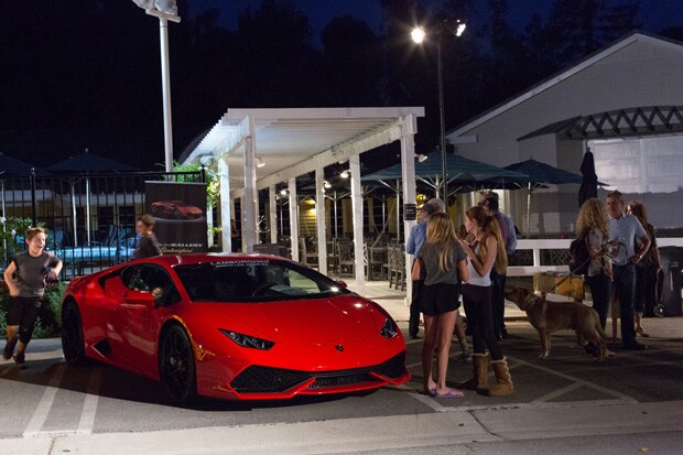 Lamborghini aventador on display during the Hidden Hills magazine event