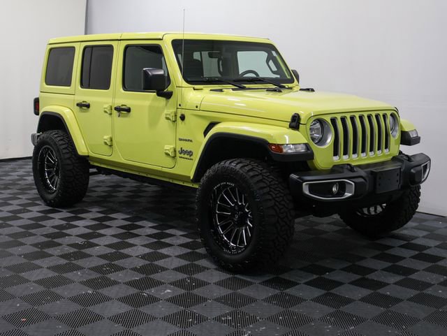 Used 2023 Jeep Wrangler 4-Door Sahara with VIN 1C4HJXEG9PW586722 for sale in Bay City, MI