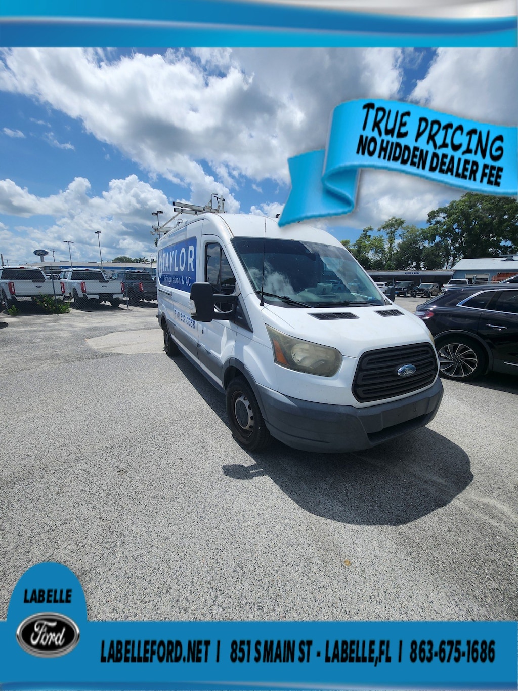 Used 2015 Ford Transit Cargo Van T-250 148 Med Rf 9000 GVWR Sliding RH Dr