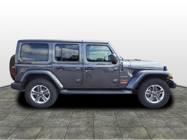 Used 2019 Jeep Wrangler Unlimited Sahara with VIN 1C4HJXEG8KW633599 for sale in Saint Peter, Minnesota