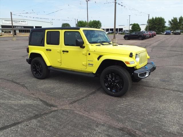 Used 2023 Jeep Wrangler 4xe Sahara 4XE with VIN 1C4JJXP64PW608342 for sale in Mankato, Minnesota
