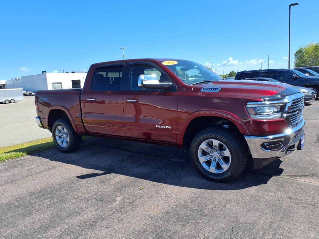 Used 2021 RAM Ram 1500 Pickup Laramie with VIN 1C6SRFJT1MN584158 for sale in Mankato, Minnesota