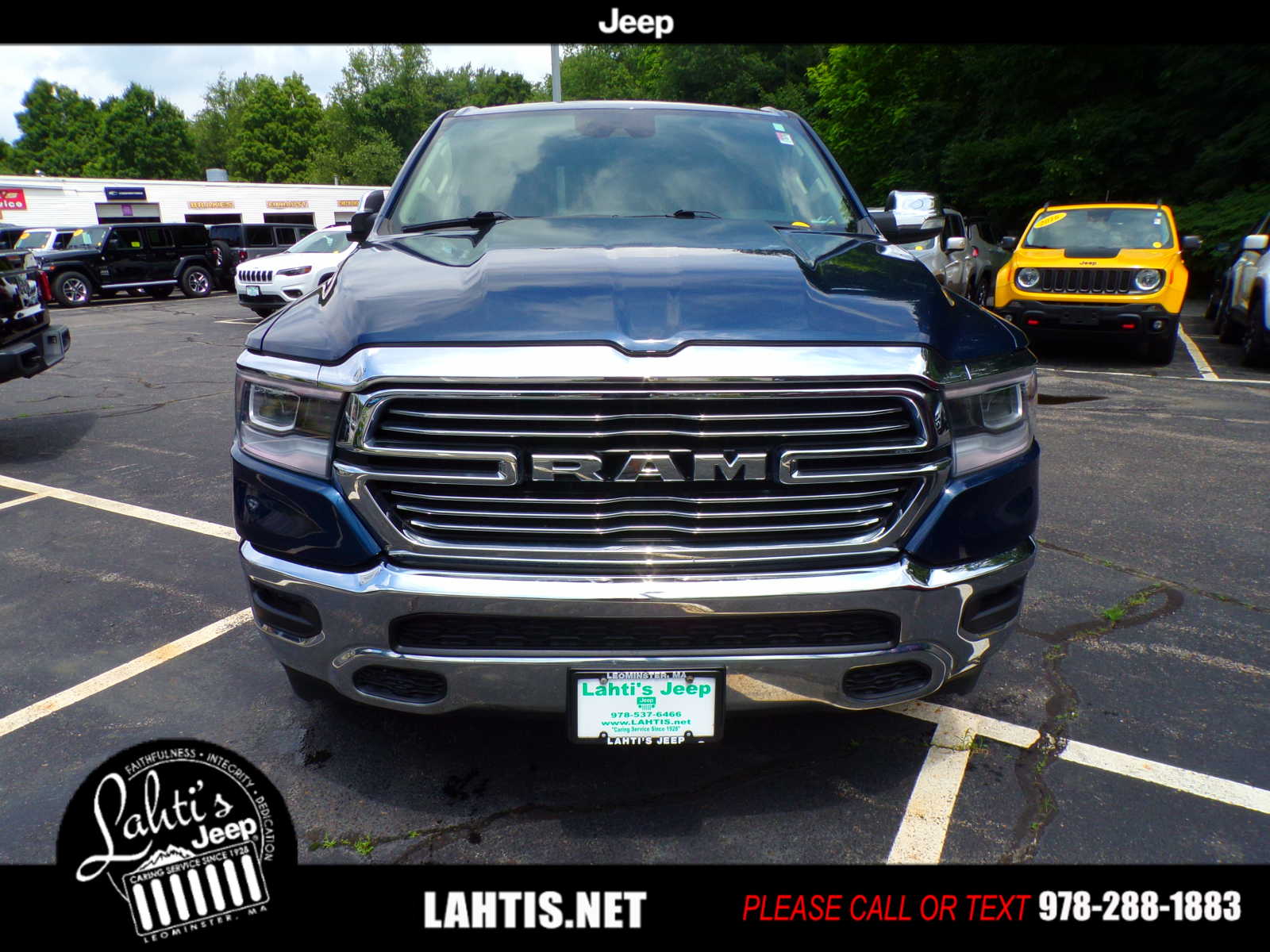 Used 2021 RAM Ram 1500 Pickup Laramie with VIN 1C6SRFJT9MN688106 for sale in Leominster, MA