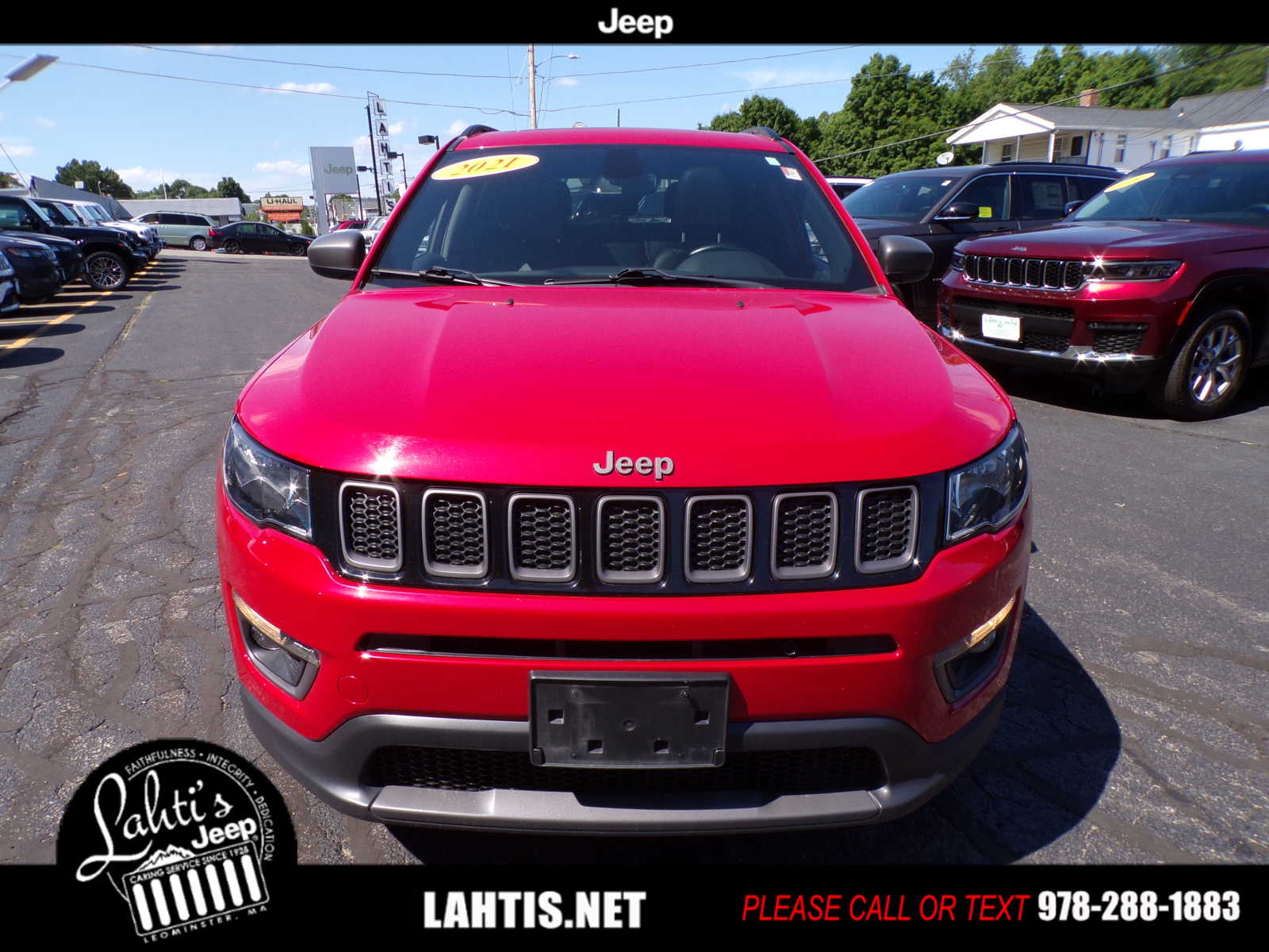 Certified 2021 Jeep Compass 80th Spec. Edition with VIN 3C4NJDEB3MT549544 for sale in Leominster, MA