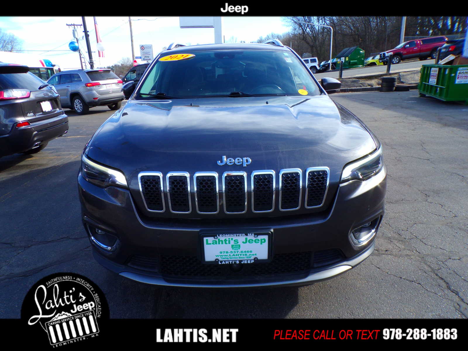 Used 2021 Jeep Cherokee Limited with VIN 1C4PJMDX6MD118644 for sale in Leominster, MA