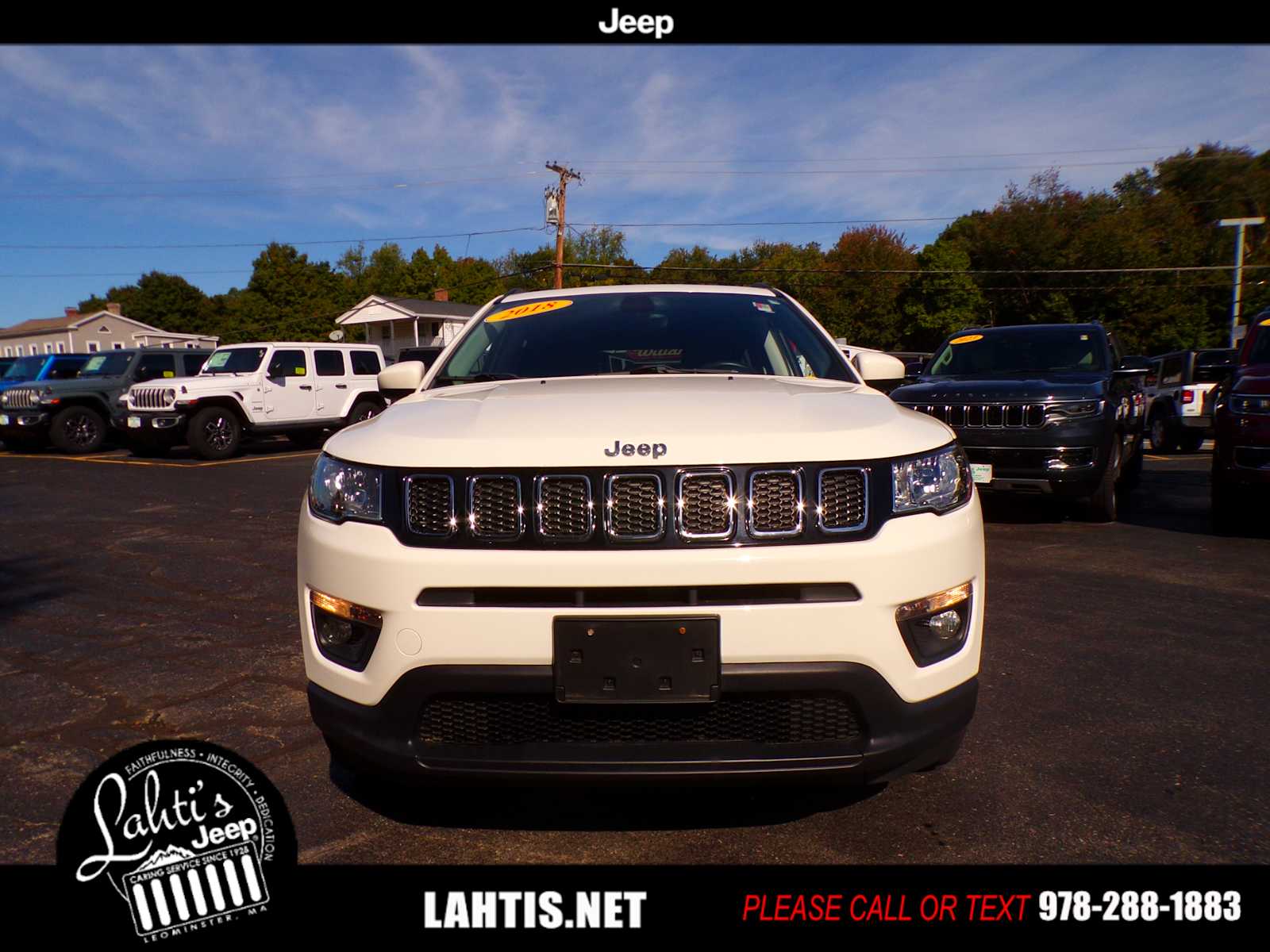 Used 2018 Jeep Compass Latitude with VIN 3C4NJDBB0JT402565 for sale in Leominster, MA