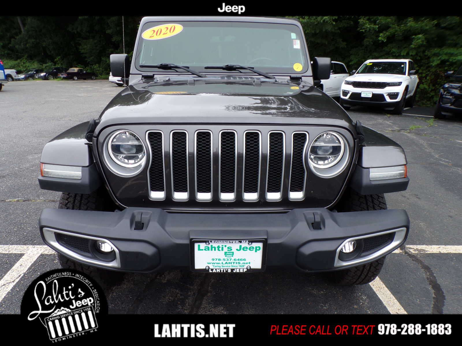 Certified 2020 Jeep Wrangler Unlimited Sahara with VIN 1C4HJXEN0LW119827 for sale in Leominster, MA