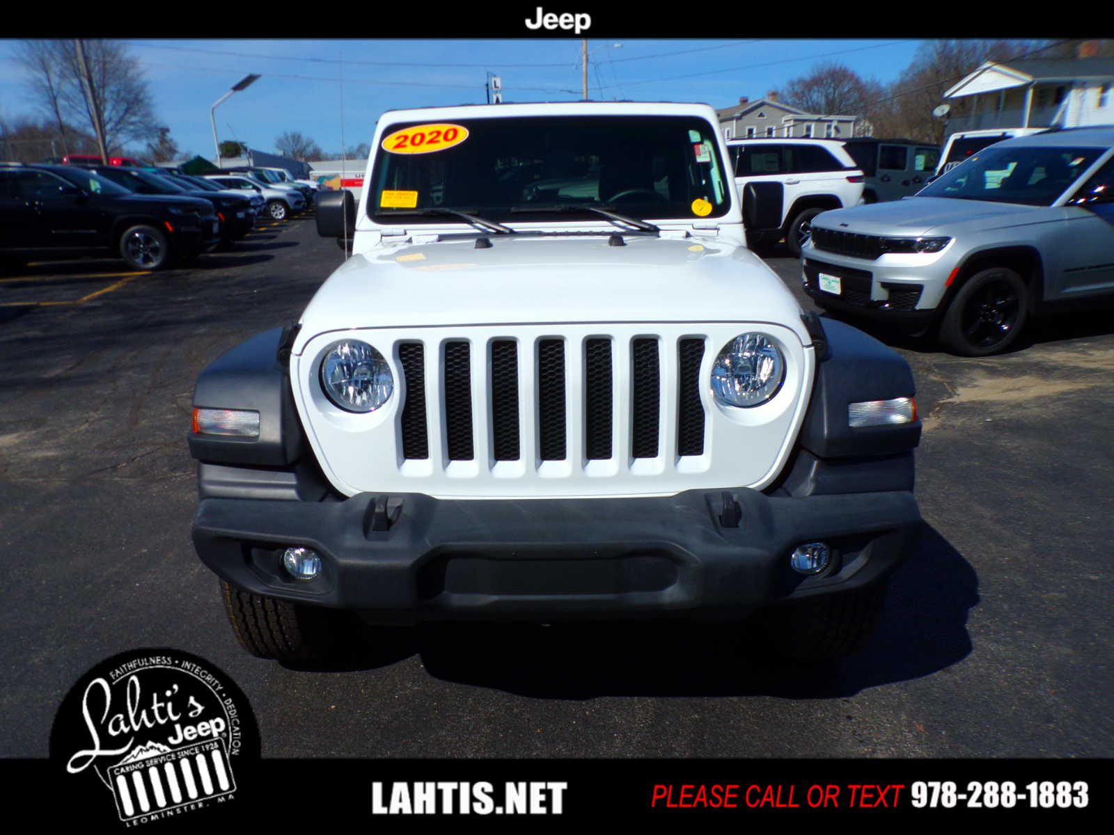 Certified 2020 Jeep Wrangler Unlimited Sport S with VIN 1C4HJXDN6LW226558 for sale in Leominster, MA