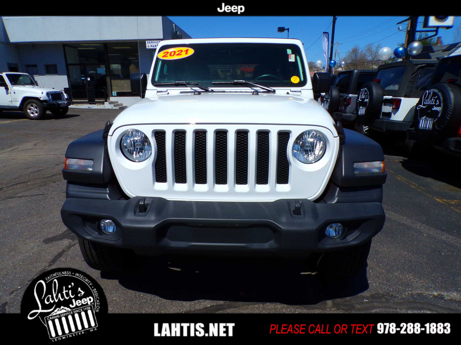 Used 2021 Jeep Wrangler Unlimited Sport S with VIN 1C4HJXDN3MW639779 for sale in Leominster, MA