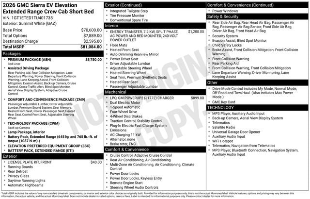 2026 GMC Sierra EV Elevation - Photo 42