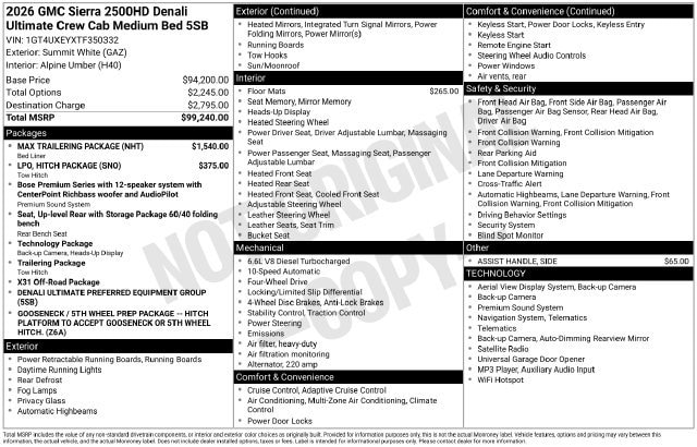 2026 GMC Sierra 2500HD Denali Ultimate - Photo 31
