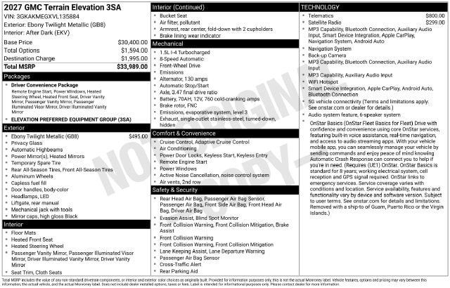 2027 GMC Terrain Elevation - Photo 31