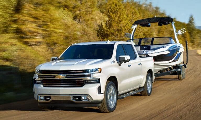 2021 Chevy Silverado 1500 towing boat