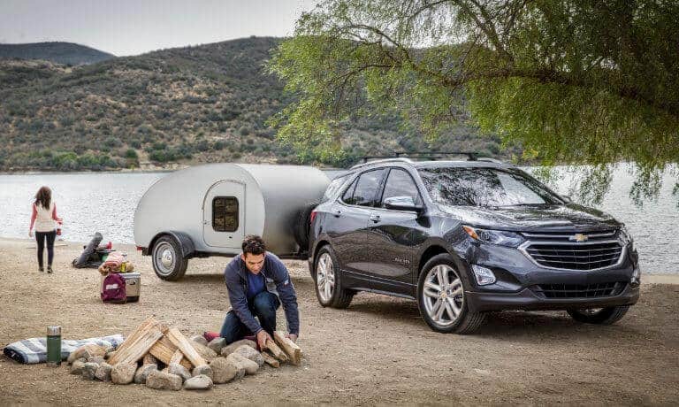 2021 Chevy Equinox parked by campsite