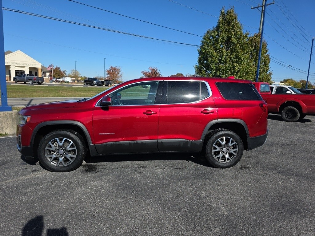 Used 2021 GMC Acadia SLE with VIN 1GKKNRLS2MZ165954 for sale in Huntington, IN