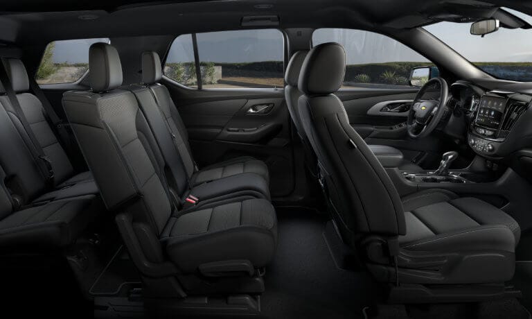 2022 Chevy Traverse interior seating sideview