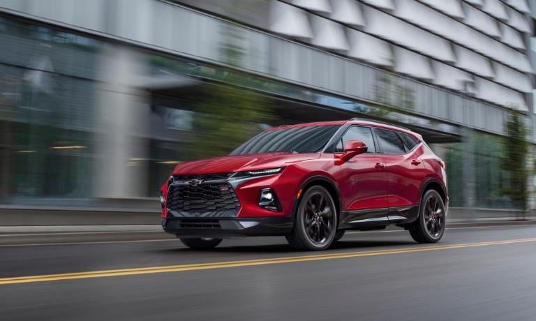 2021 Chevy Blazer in red exterior