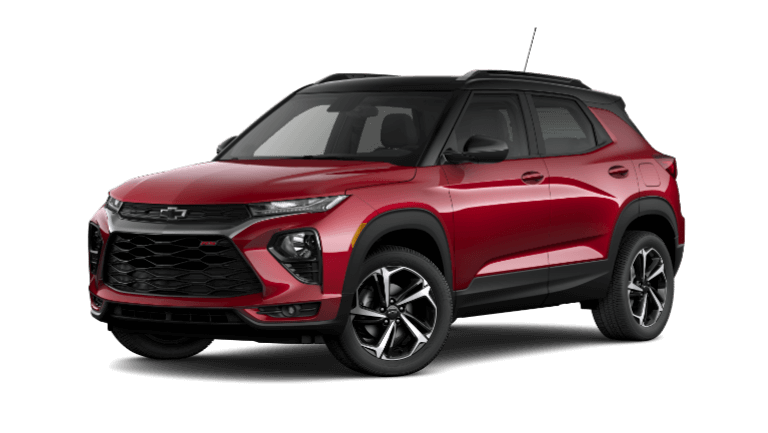 2021 Chevy Trailblazer RS in red exterior
