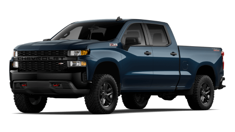 2022 Chevy Silverado 1500 LTD Custom Trail Boss in Northsky Blue exterior