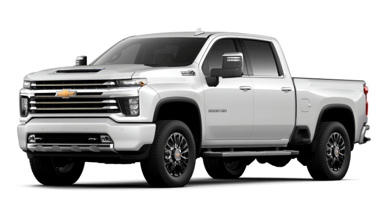 2022 Chevy Silverado 2500 HD High Country in Iridescent Pearl color