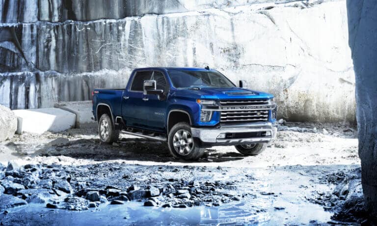 2023 Chevy Silverado 2500 HD parked in a quarry