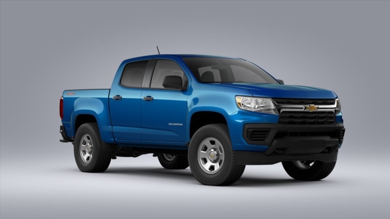 2022 Chevy Colorado WT in Bright Blue Metallic exterior