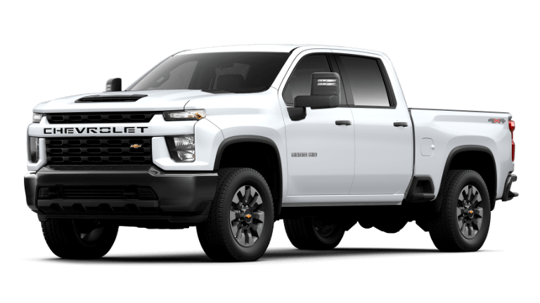 2023 Chevy Silverado 2500 HD Custom in Summit White color