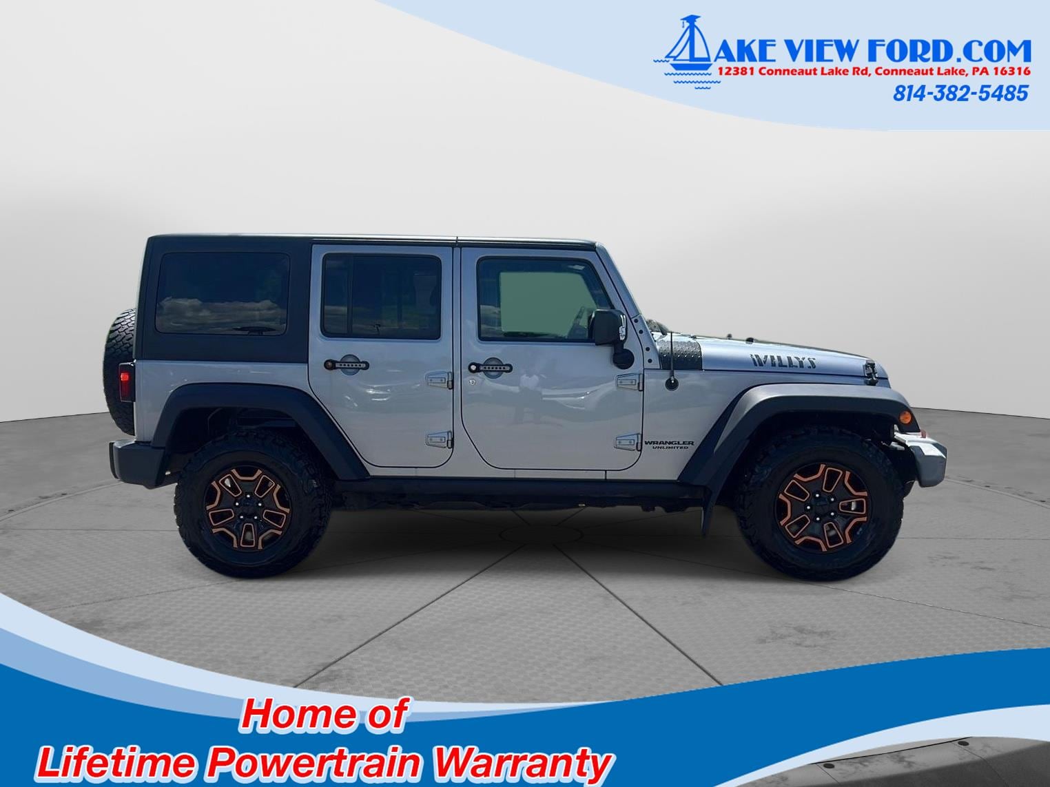 Used 2017 Jeep Wrangler Unlimited Willys Wheeler with VIN 1C4HJWDG8HL521911 for sale in Conneaut Lake, PA