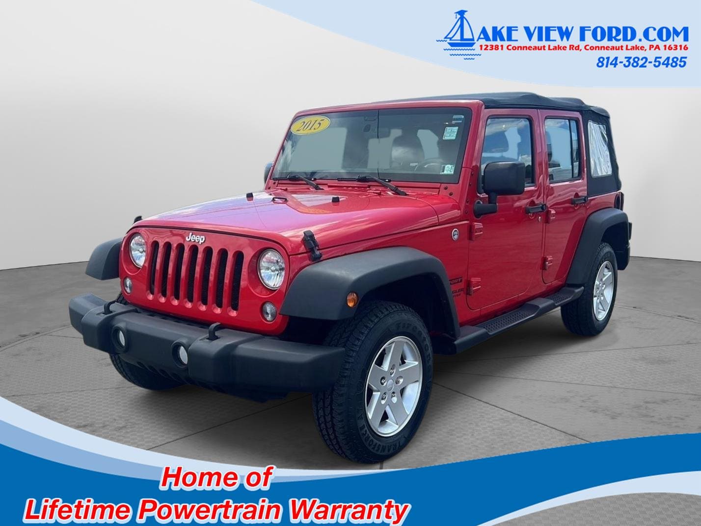 Used 2015 Jeep Wrangler Unlimited Sport with VIN 1C4BJWDG8FL609120 for sale in Conneaut Lake, PA
